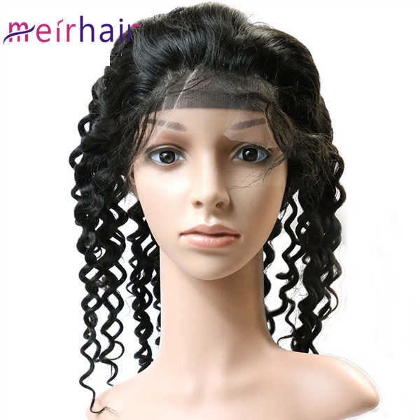 Human Hair Curly Full Lace Wig 